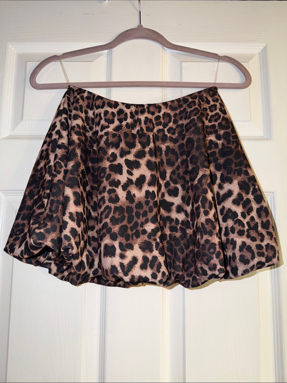 Blue Blush Leopard Print Circle Skirt - Brown & Black